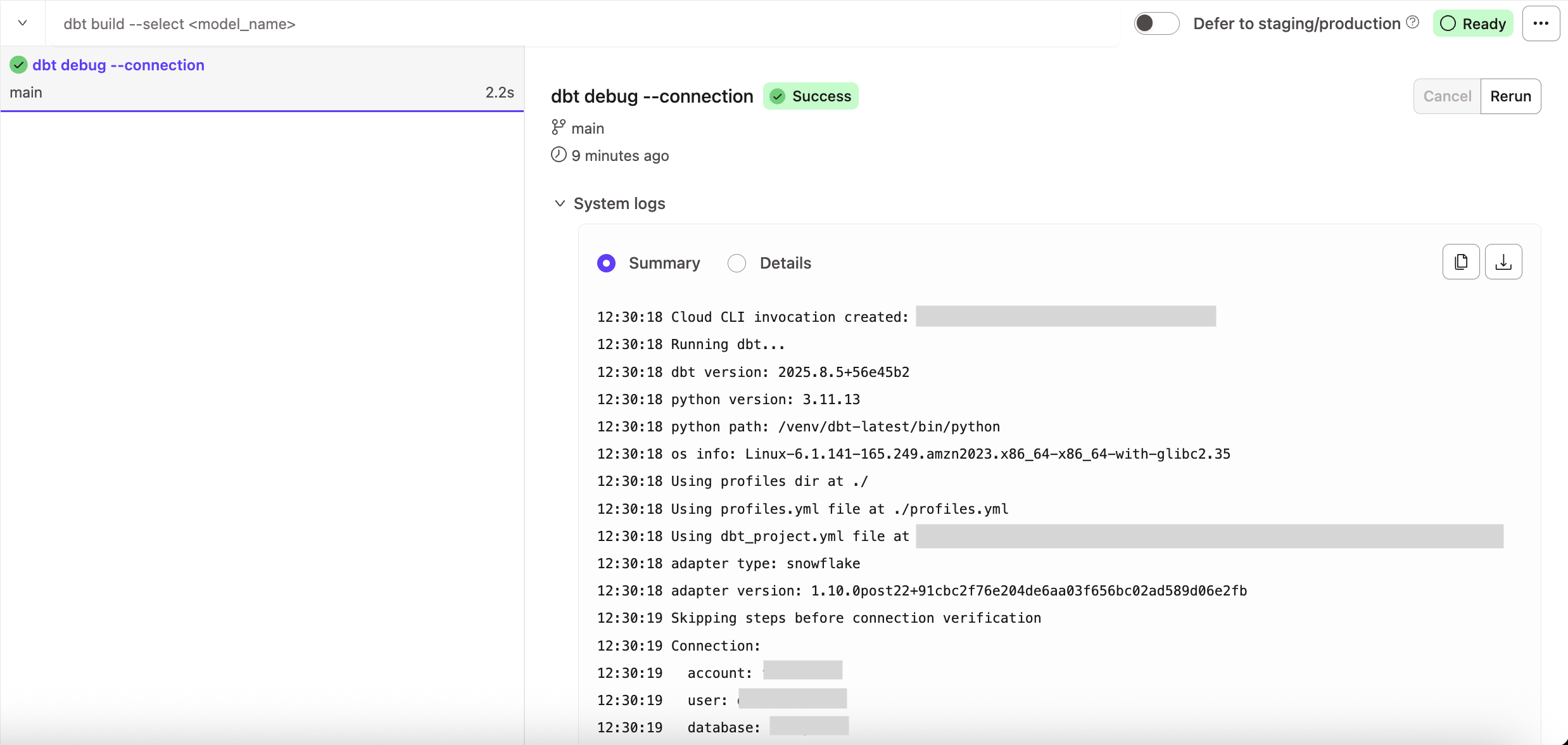 Test the connection in the Studio IDE Test the connection in the Studio IDE